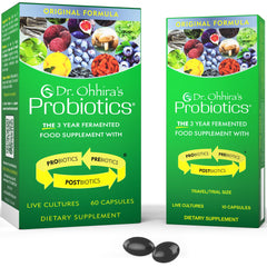 Dr. Ohhira's Original bottle front showcasing the probiotic blend for daily gut support.