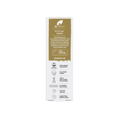 Close-up of bottle label showing Black Pearl and organic certification