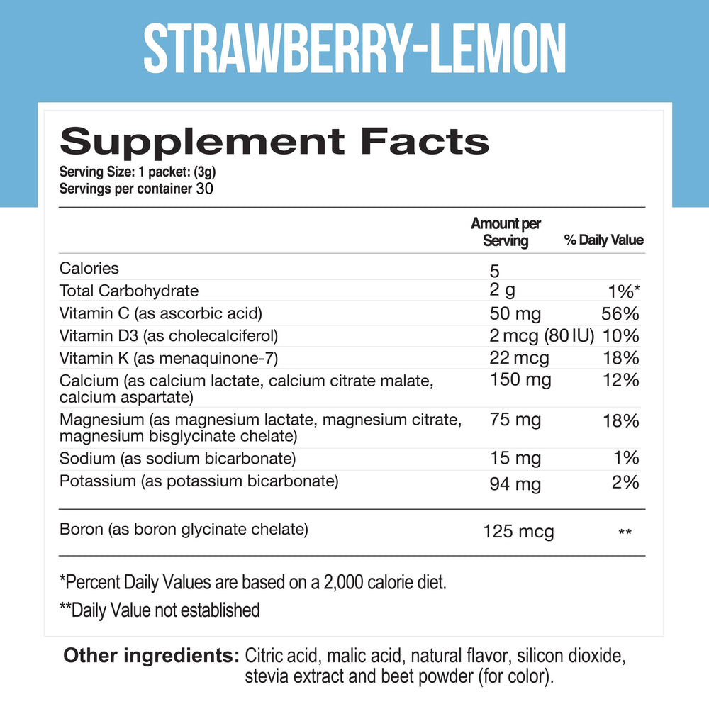 Close-up of product label showing Cal-Mag Vites ingredients