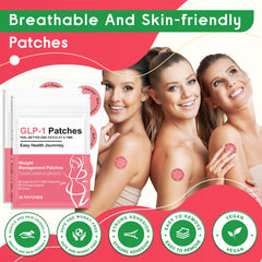 Hand applying a DR.RAPID GLP-1 Patch to the skin