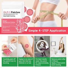 Close-up of the patch adhesive and latex-free design