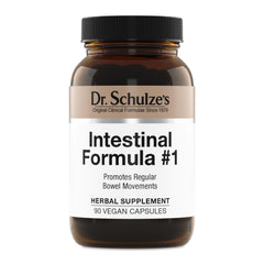 Bottle of Dr. Schulze's Intestinal Formula #1 with label, 90 count