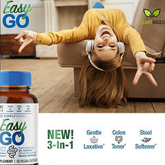 Dr. Schulze's Easy Go Bowel Mover bottle label with 50 capsules per bottle for daily use.