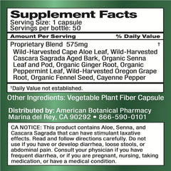 Dr. Schulze's Easy Go Bowel Mover capsules closeup highlighting vegan gentle cleansing.