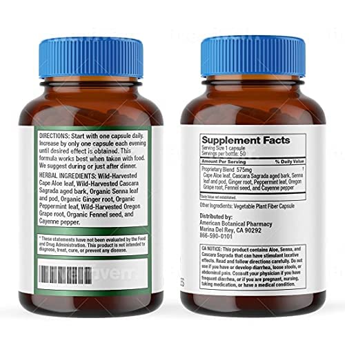 Dr. Schulze's Easy Go Bowel Mover natural ingredients capsules for gentle digestion support.