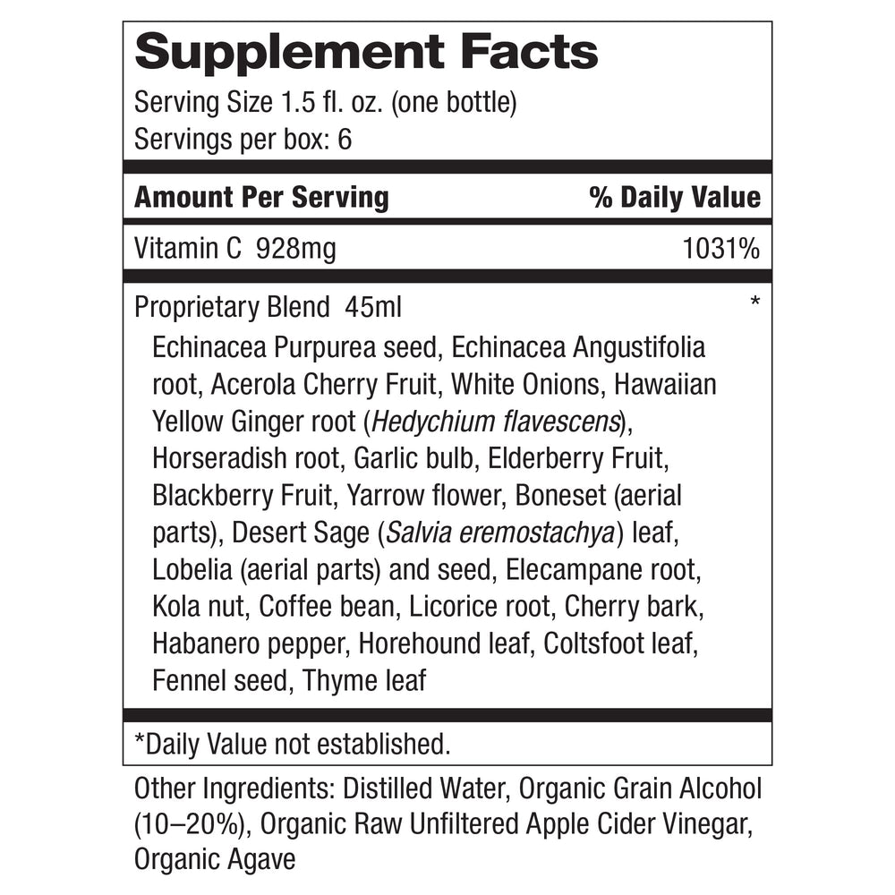Serving suggestion: herbal shot glass with bottle