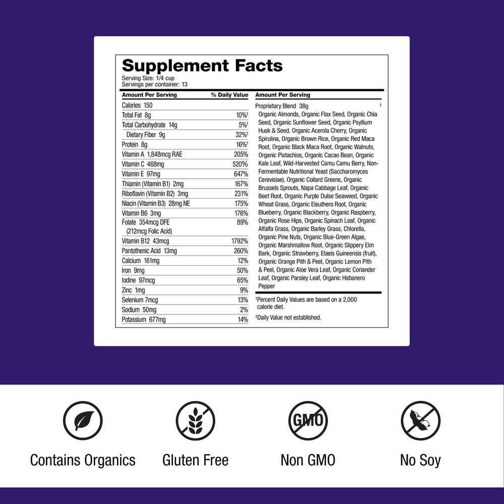 Scoop included with Dr. Schulze's SuperFood Ultra for precise daily servings.