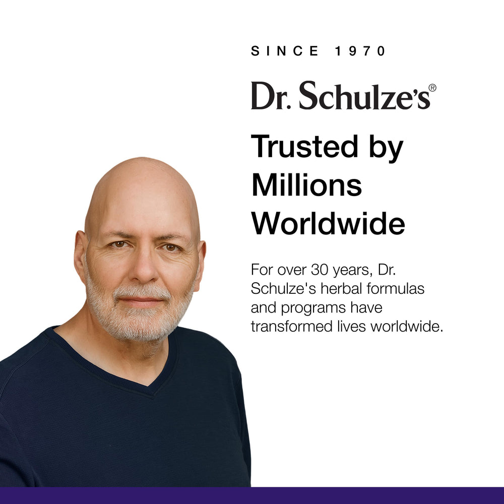 Shaker bottle with Dr. Schulze's Ultra powder ready to blend.