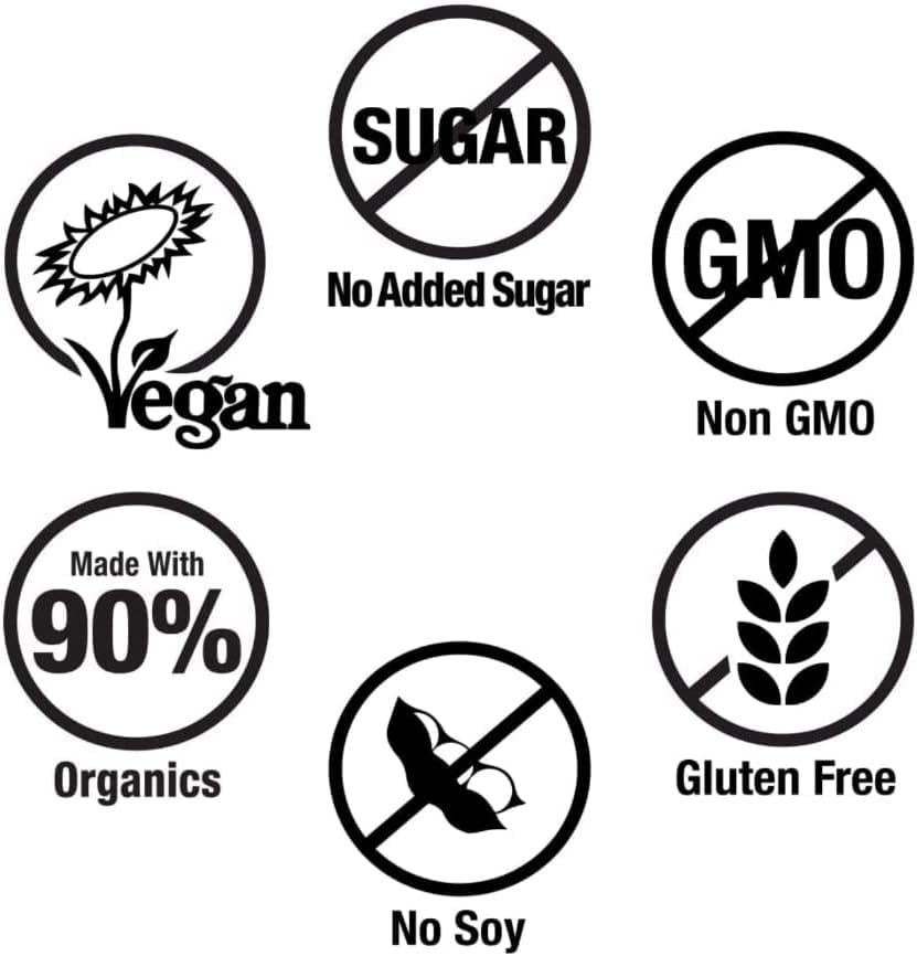 Packaging highlighting vegan, non-GMO and gluten-free attributes