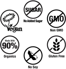 Packaging highlighting vegan, non-GMO and gluten-free attributes