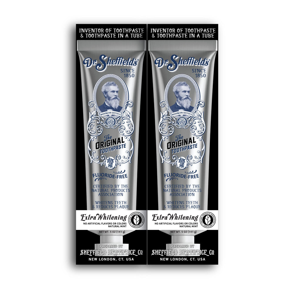 Dr. Sheffield’s Certified Natural Toothpaste Extra-Whitening 2-pack front view
