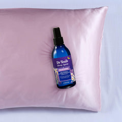 Bedroom scene featuring Dr Teal's Calm Blend Sleep Spray