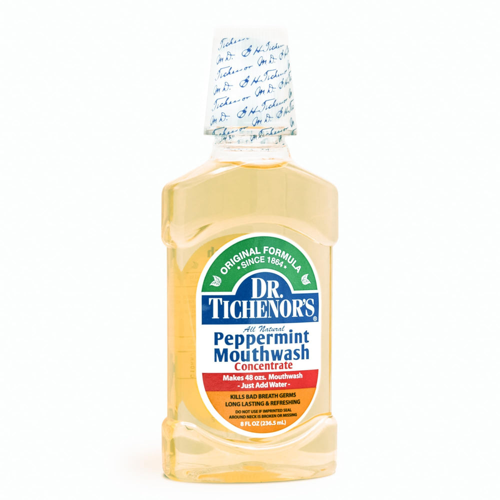 Mentholated peppermint mouthwash concentrate ready to dilute