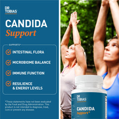 Close-up of Dr. Tobias Candida Support capsules