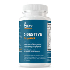 Bottle label for Dr Tobias Digestive Enzymes