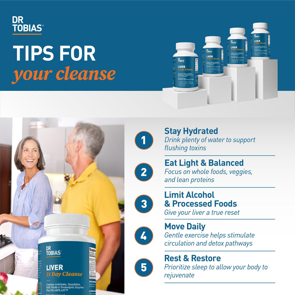 Dr. Tobias Liver 21 Day Cleanse packaging on a shelf