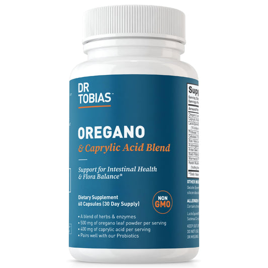 Dr. Tobias Gut Flora Balance Complex bottle and capsules