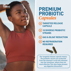 Graphic illustrating targeted release of probiotic strains to the gut