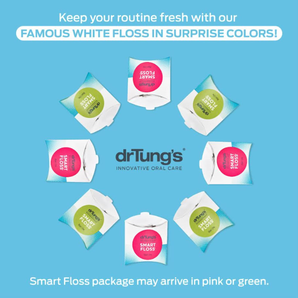 Assorted colors of biodegradable floss dispenser