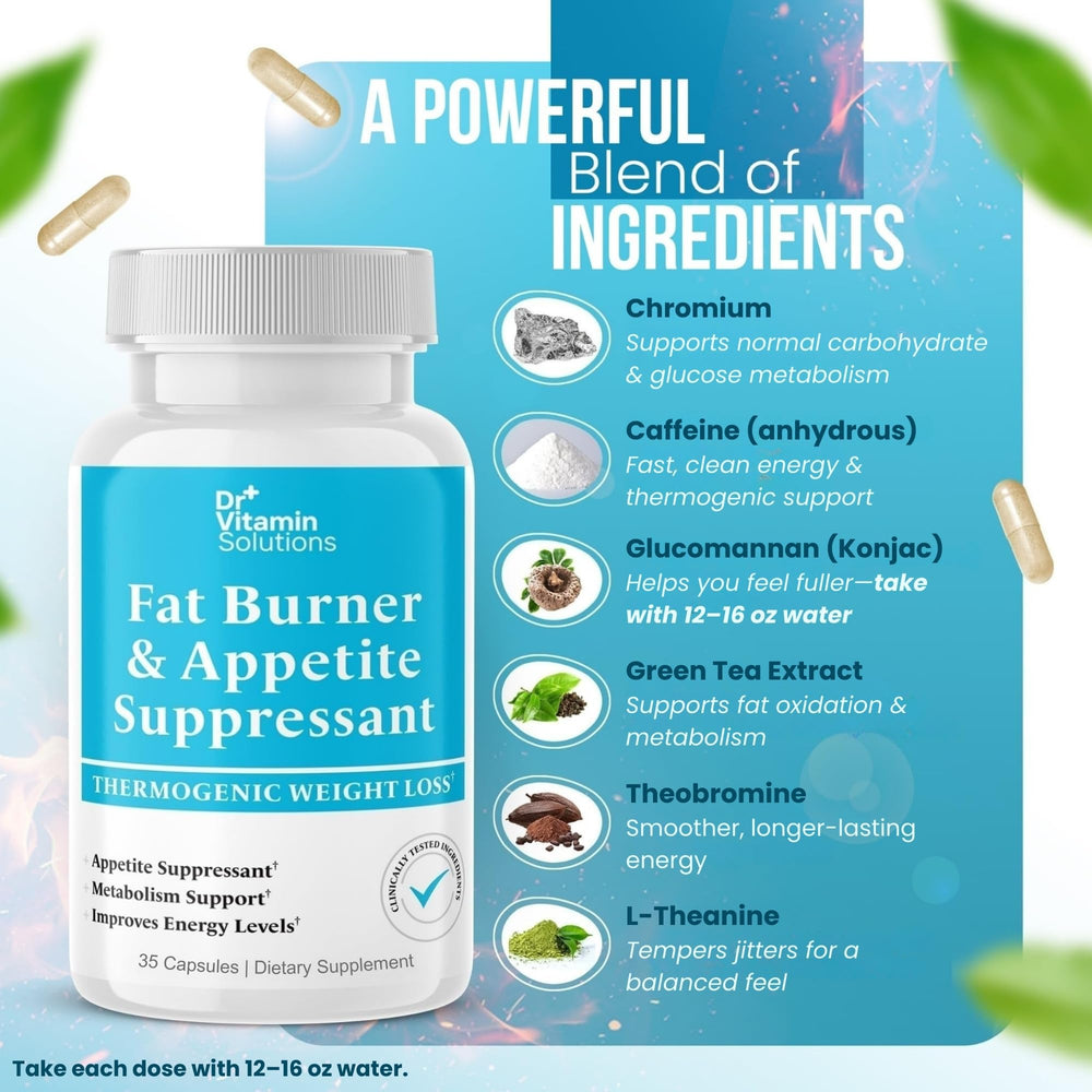 Woman taking a fat burner capsule with water