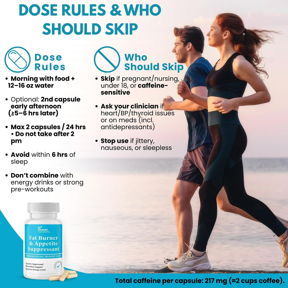 Lifestyle image promoting a weight loss journey with Dr Vitamin Fat Burner