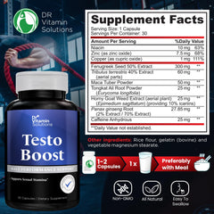 Testo Boost capsules spilling from the bottle