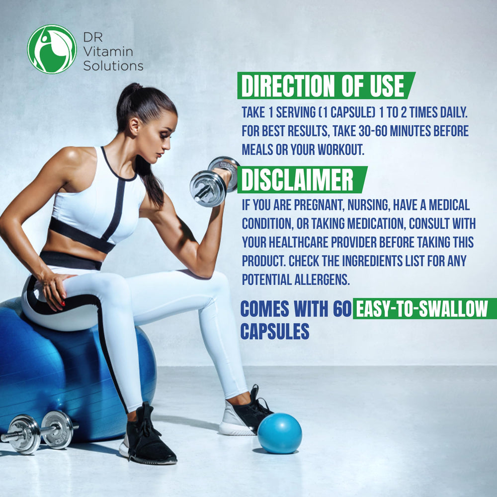 Lifestyle image of active adults taking capsules with healthy foods
