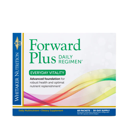 Front of Dr. Whitaker's Forward Plus Daily Regimen 60-packet box