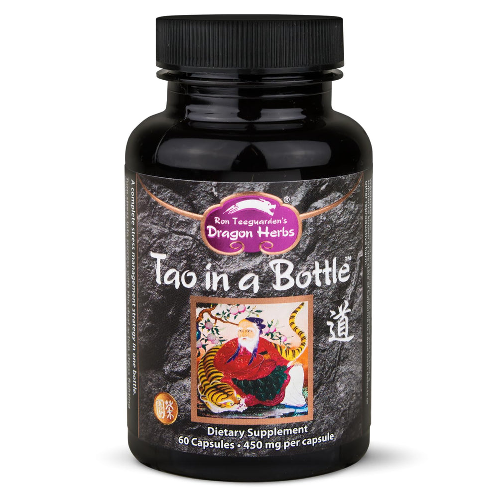 Hero shot of Dragon Herbs Tao in a Bottle capsules