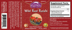 Packaging for Dragon Herbs Wild Red Reishi Drops 2 oz