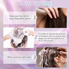 Dragon Honor Hair Dye Shampoo finished look with shiny hair