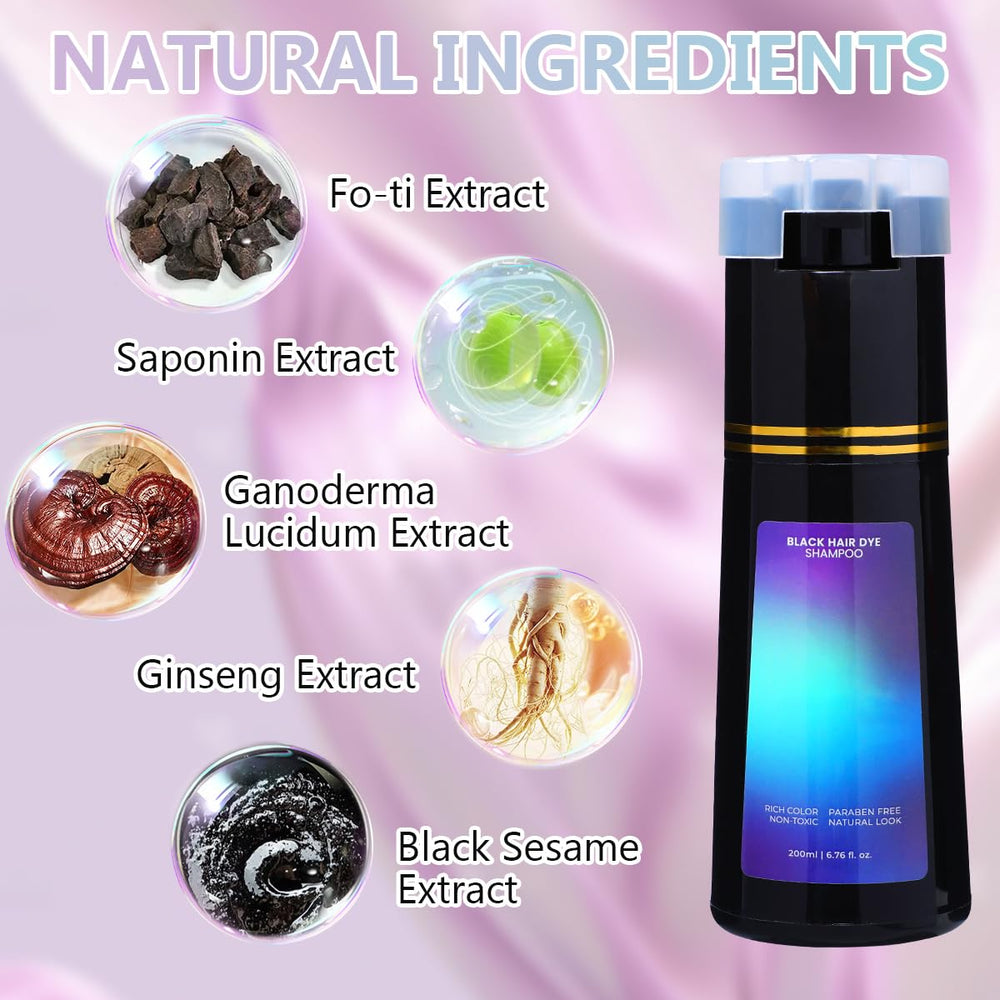 Dragon Honor Hair Dye Shampoo color swatches in dark brown and light brown