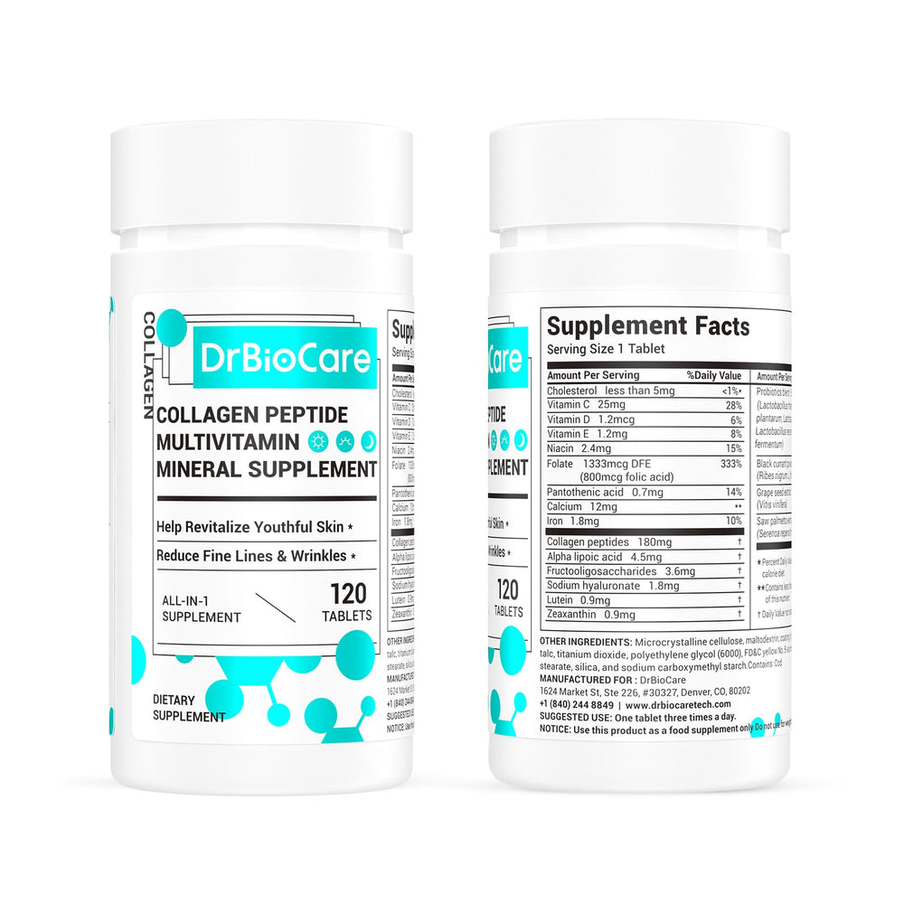 Illustration of women's health benefits from collagen peptides and vitamins