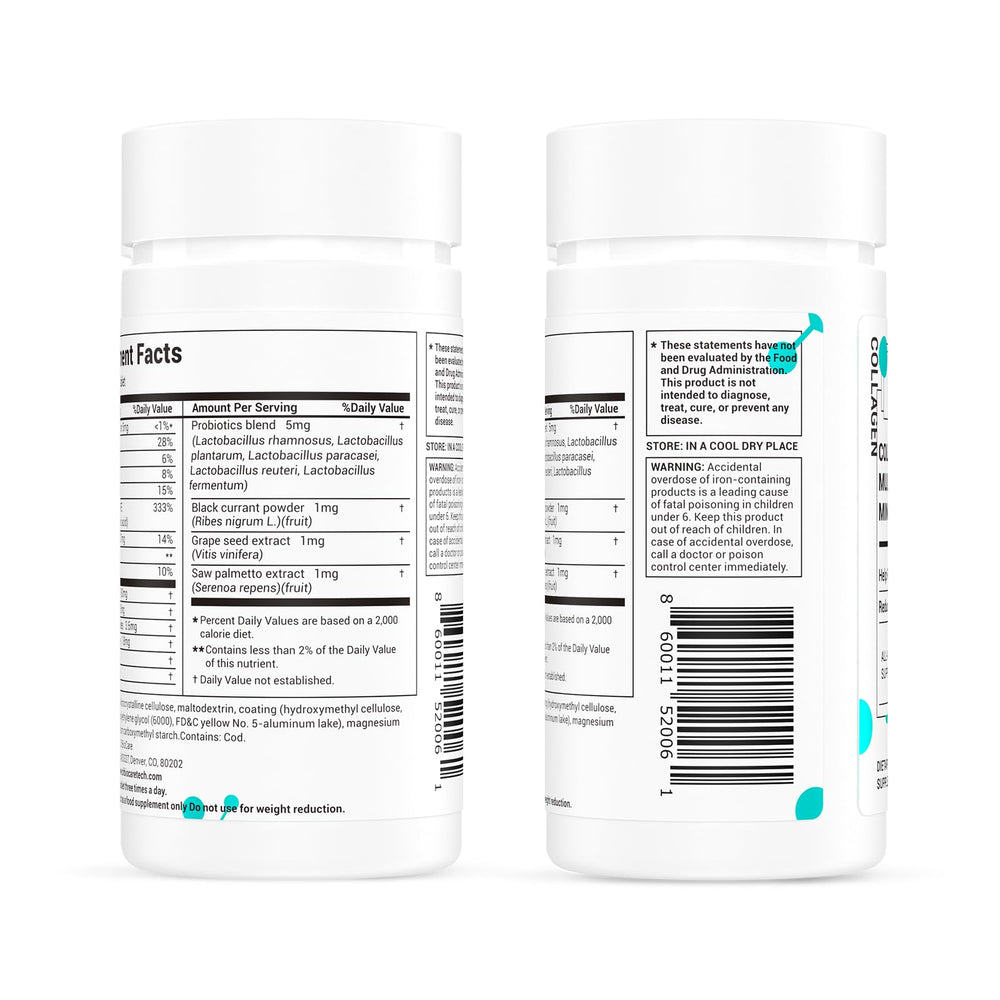 Close-up of DrBioCare Collagen Peptides for Women tablets