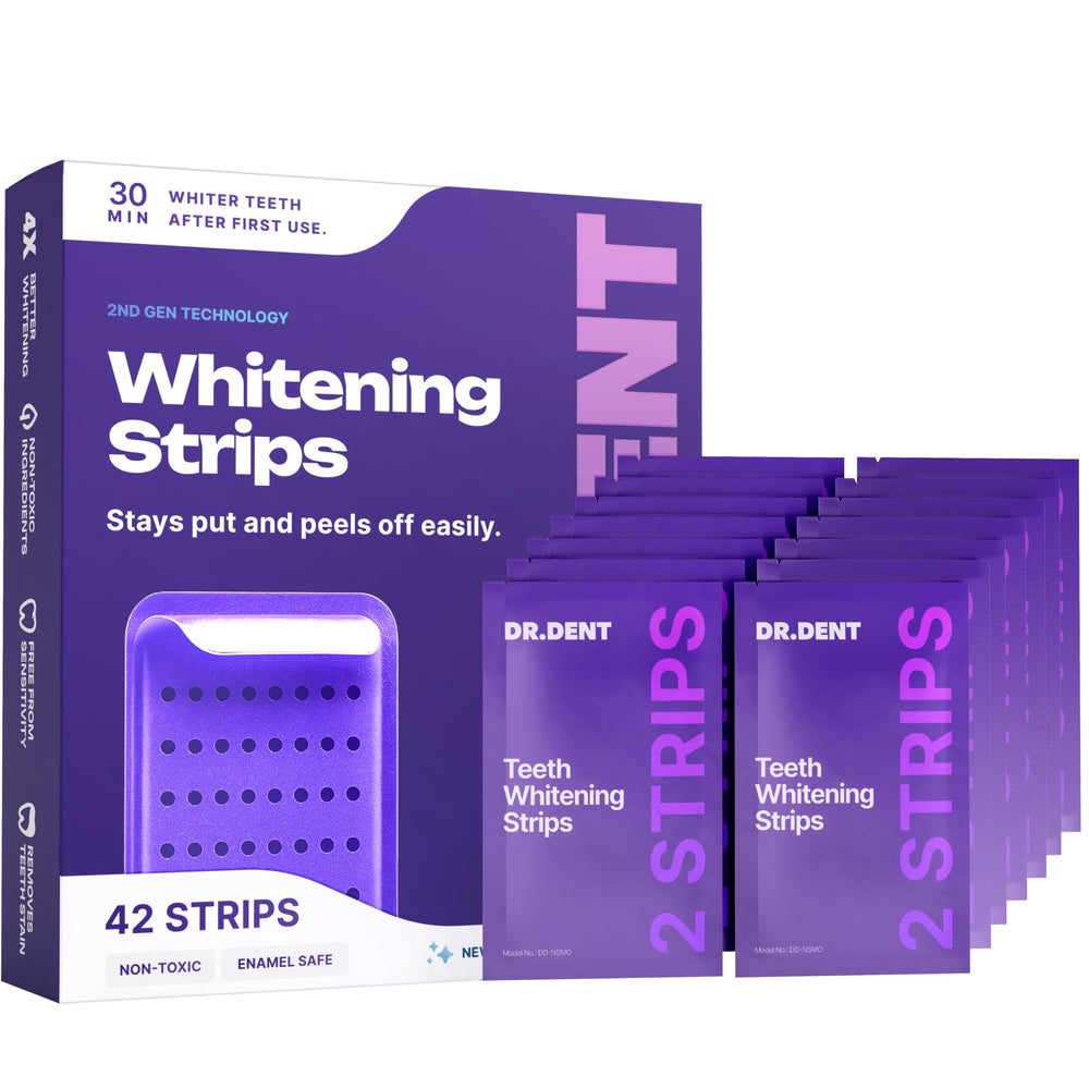 DRDENT Purple Teeth Whitening Strips packaging