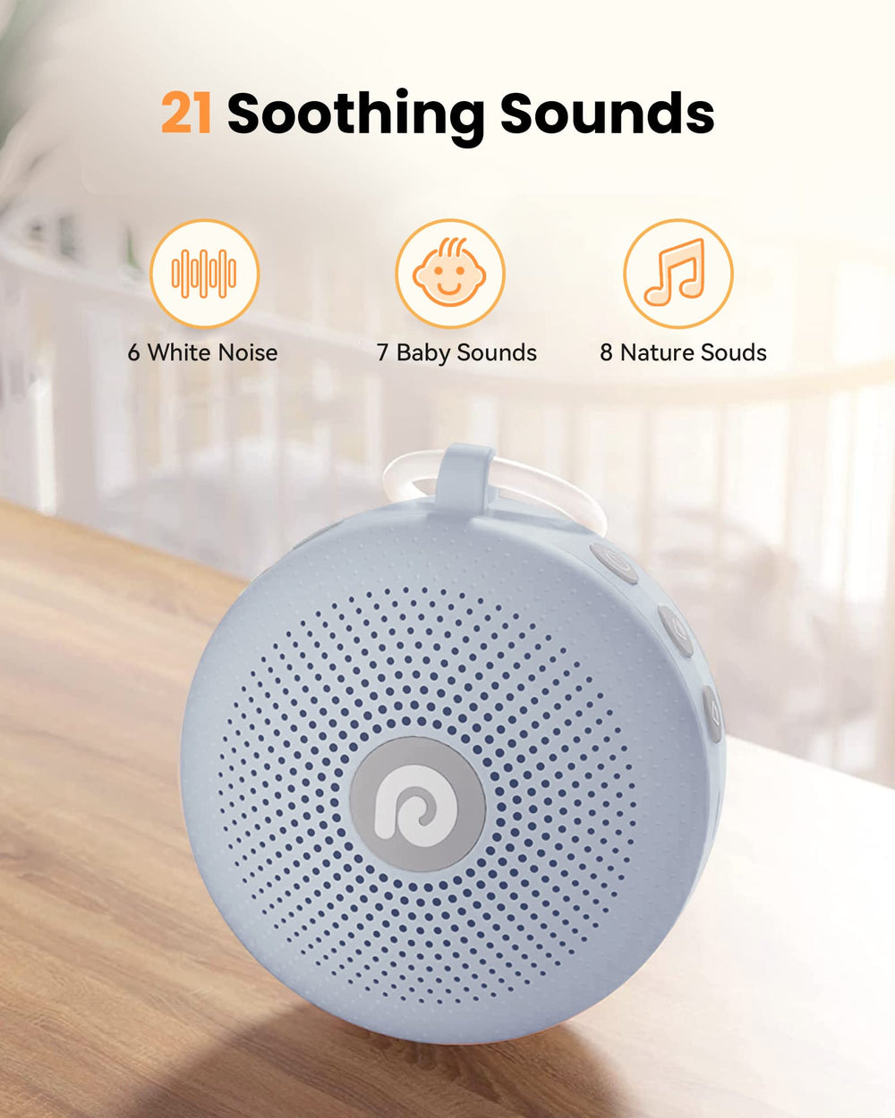 Dreamegg white-noise-machine 21-soothing-sounds for versatile use