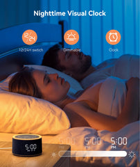 Dreamegg D1+ compact space-saving design keeps nightstands tidy while delivering sound and light features.