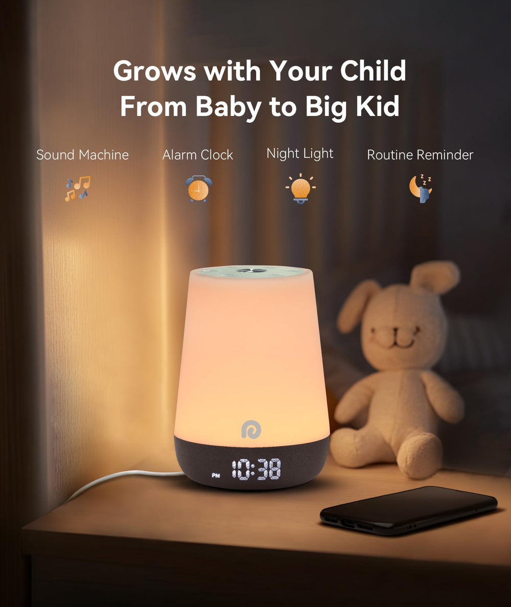 Dreamegg Nite 1 night light solid color creates gentle illumination for bedtime.