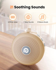 Dreamegg White Noise Machine with 21 soothing sounds for versatile use.