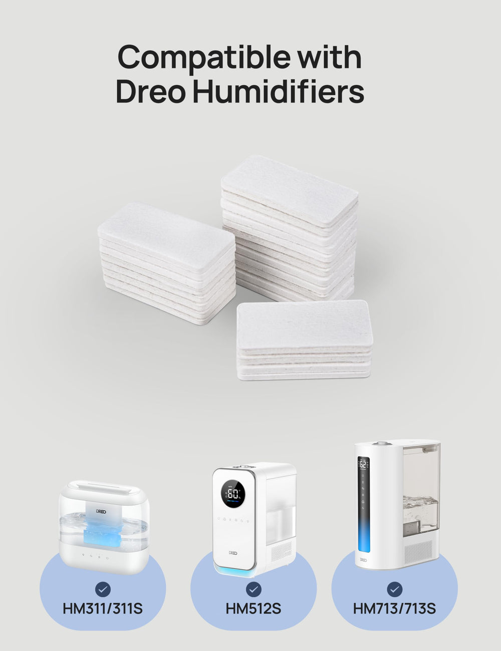 Six aroma pads displayed for the 24-pack