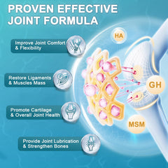 Ingredients: MSM, glucosamine HCl, and hyaluronic acid
