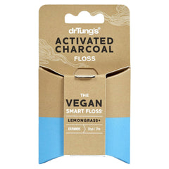 DrTung's vegan activated charcoal floss packaging