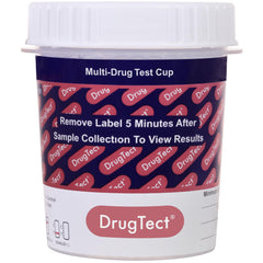 Long shelf life indication for DrugTect 14-panel test cup