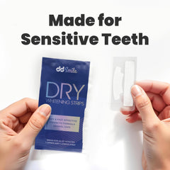 Dry, non-slip whitening strips for mess-free use