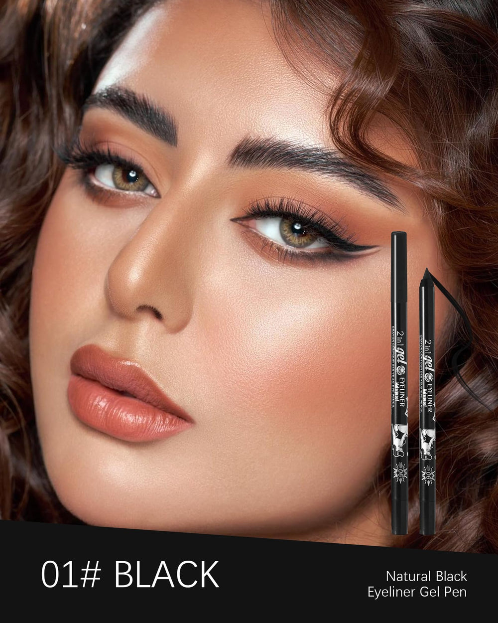 DuaTana brown waterline eyeliner gel pencil delivers natural definition with smudge-resistant finish.