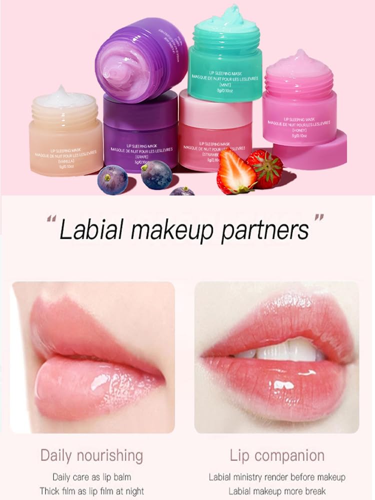 DuaTana Lip Sleeping Mask Vanilla enriches lips with overnight nourishment.