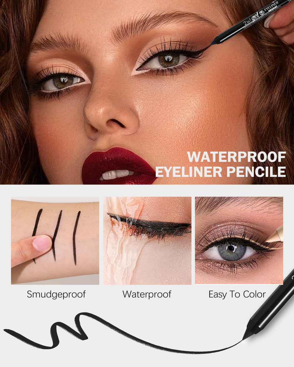 DuaTana waterproof smudge-proof eyeliner resists sweat and humidity for all-day color.