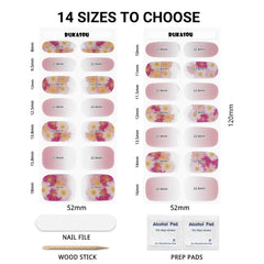 DUKASOU Spring Blossoms nails are quick to apply in about 20 minutes.