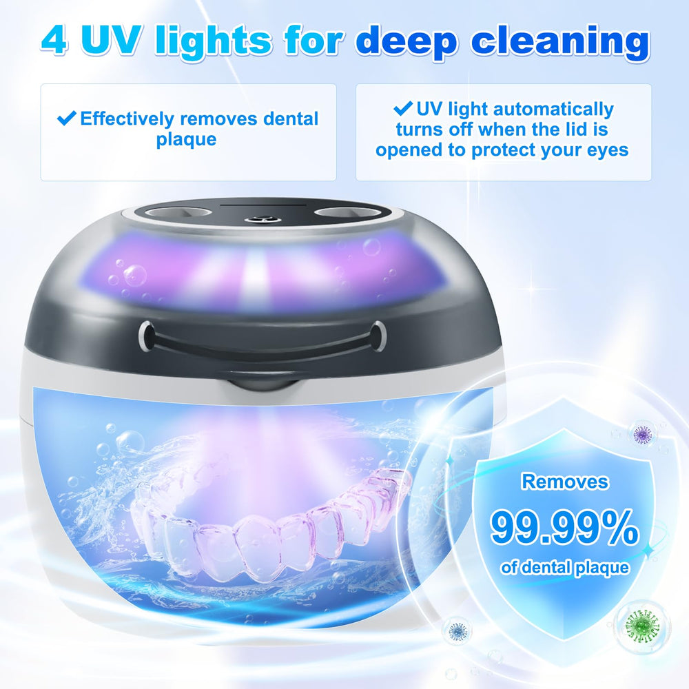 Deep cleaning action at 45kHz illustration