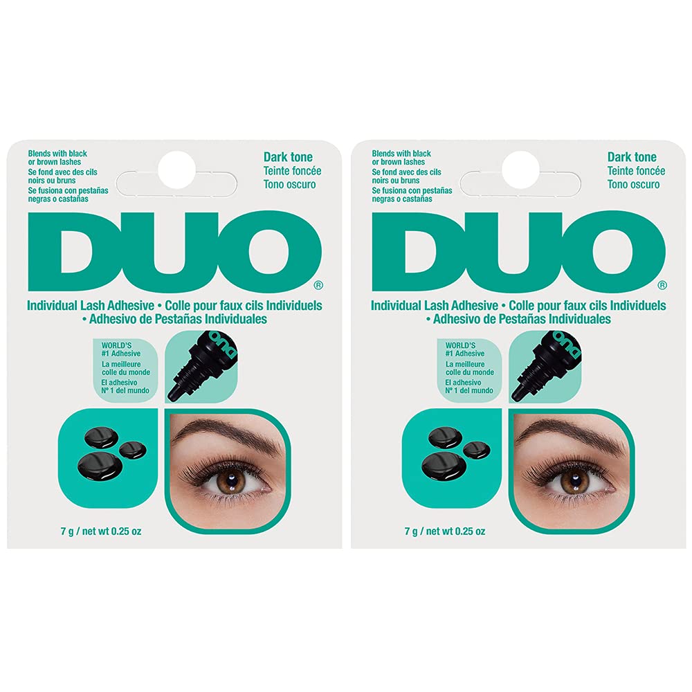 DUO Individual Lash Adhesive Dark bottle front view shows strong hold.